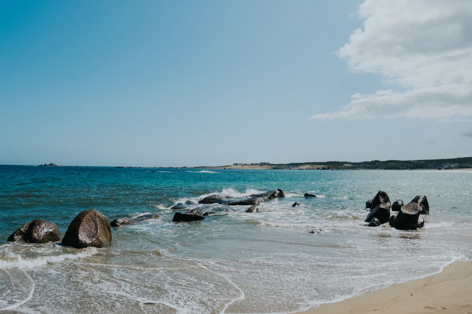 Jacobsbaai beach with granite boulders on the Weskus